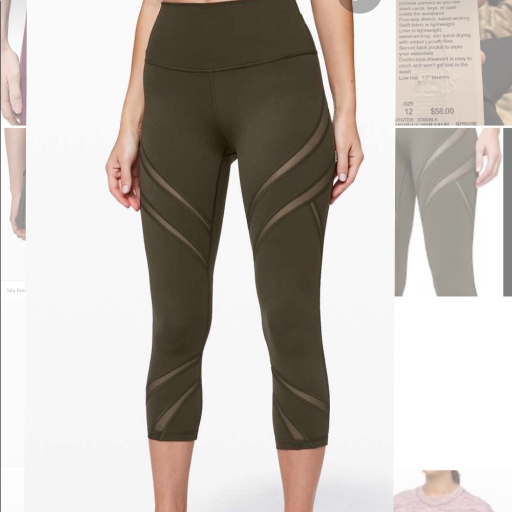 Lululemon Wunder Under HR Crop 21” Mesh